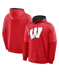 Fanatics Men's Red Wisconsin Badgers Quad Defender Hoodie