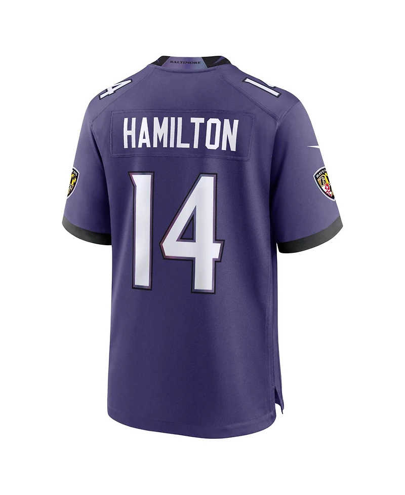 Nike Men's Kyle Hamilton Purple Baltimore Ravens Team Game Jersey