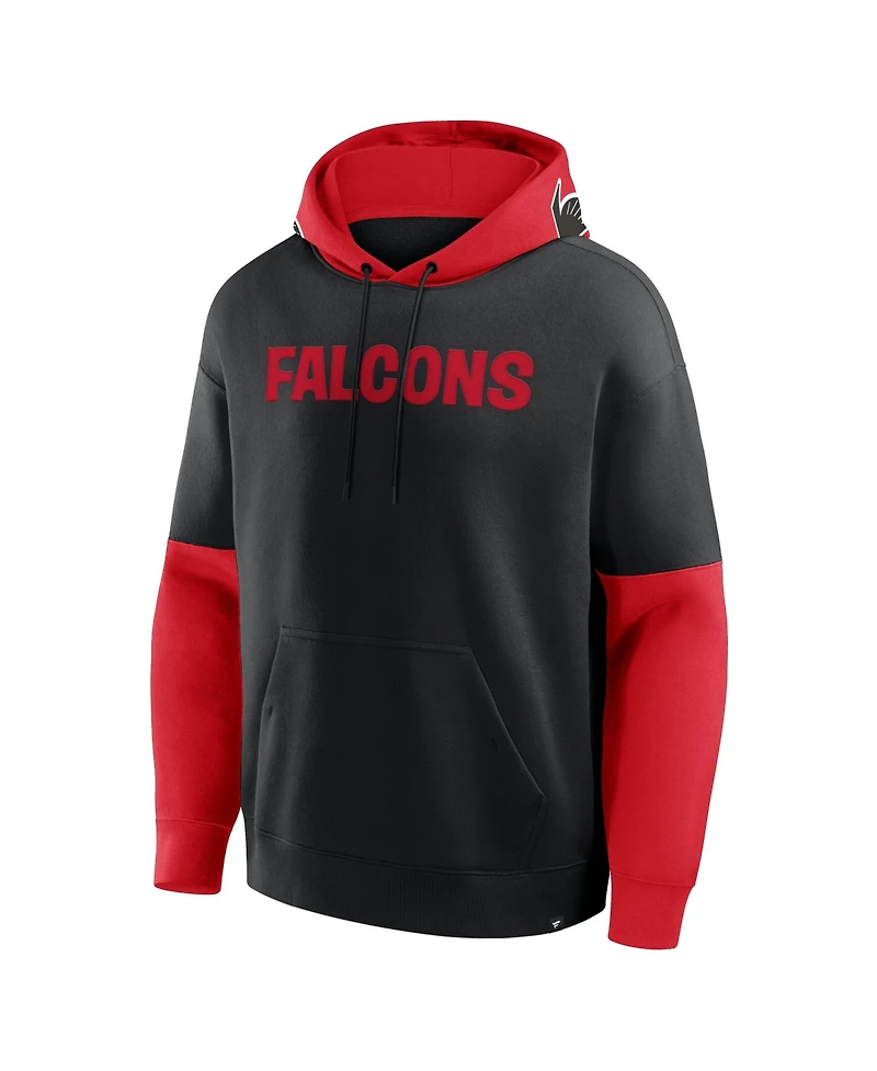 Fanatics Men's Black Atlanta Falcons Helmet Retro Pullover Hoodie