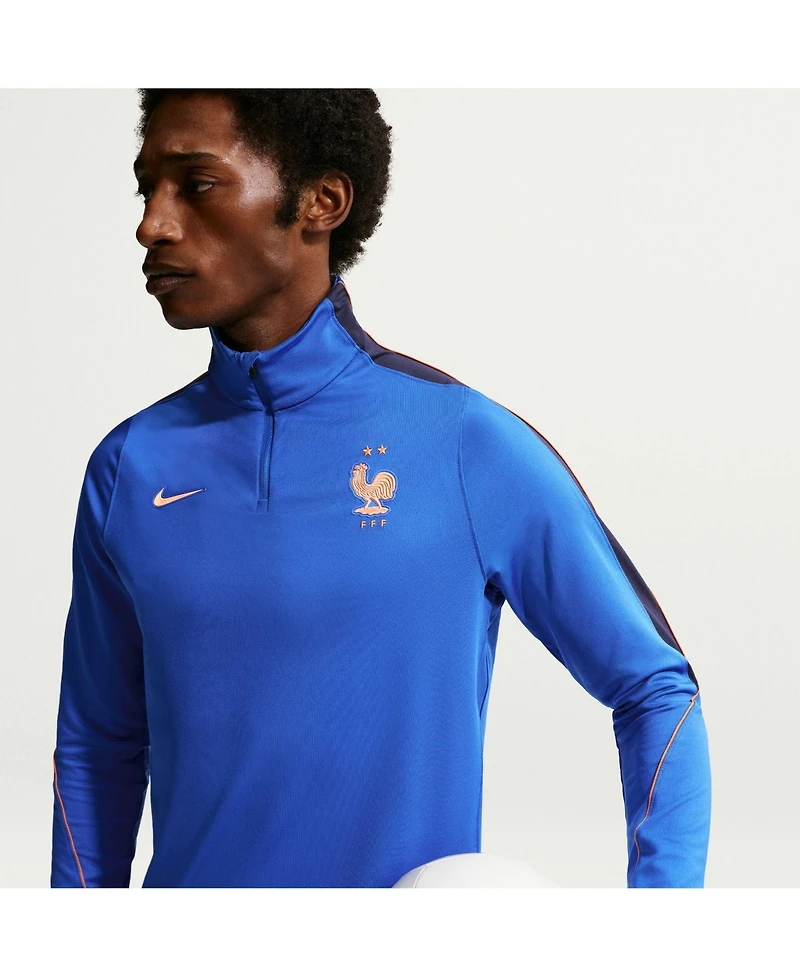 Nike Men's Blue France National Team 2026 Strike Dri-fit Quarter-Zip Drill Top