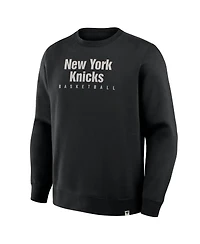 Fanatics Men's Black New York Knicks Crossover Collection Defensive Rotation Drill Premium Pullover Sweatshirt