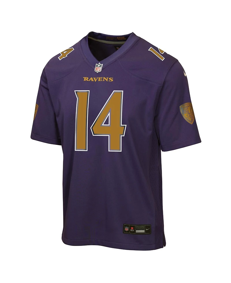 Nike Big Boys and Girls Kyle Hamilton Purple Baltimore Ravens Alternate 2 Game Jersey