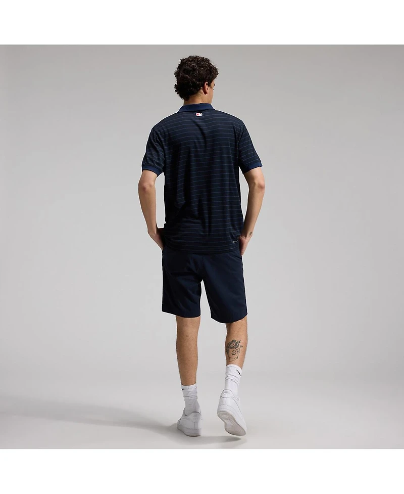 Nike Men's Navy Washington Nationals Authentic Collection Striped Victory Dri-fit Polo Shirt