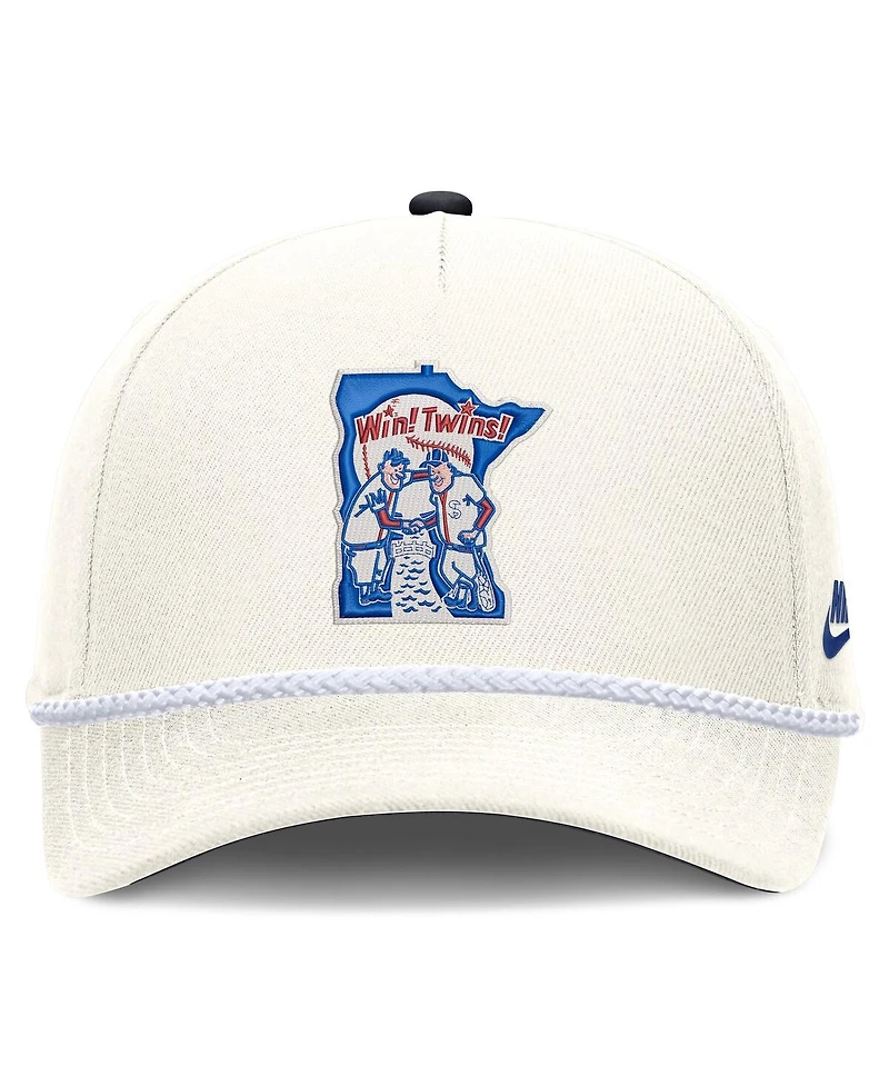 Nike Men's Cream Minnesota Twins Cooperstown Rise Adjustable Hat