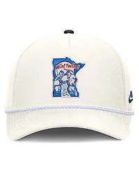 Nike Men's Cream Minnesota Twins Cooperstown Rise Adjustable Hat