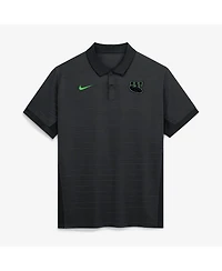 Nike Men's Black/Anthracite Tampa Bay Rays Authentic Collection City Connect Striped Victory Dri-fit Polo Shirt