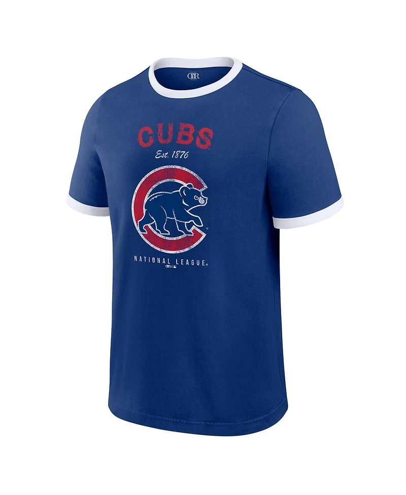 Fanatics Men's Royal Chicago Cubs Washed Ringer T-Shirt