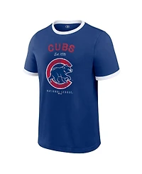 Fanatics Men's Royal Chicago Cubs Washed Ringer T-Shirt