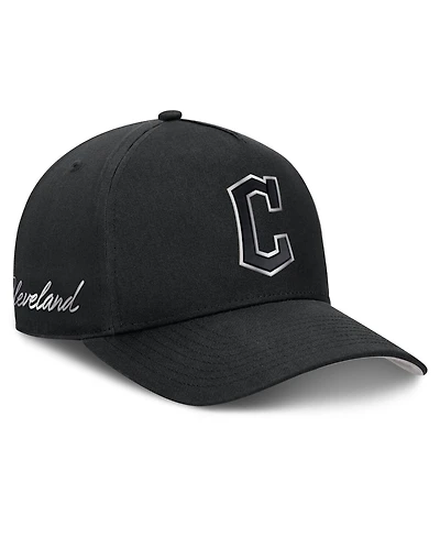 Nike Men's Black Cleveland Guardians Rise Dri-fit A-Frame Adjustable Hat