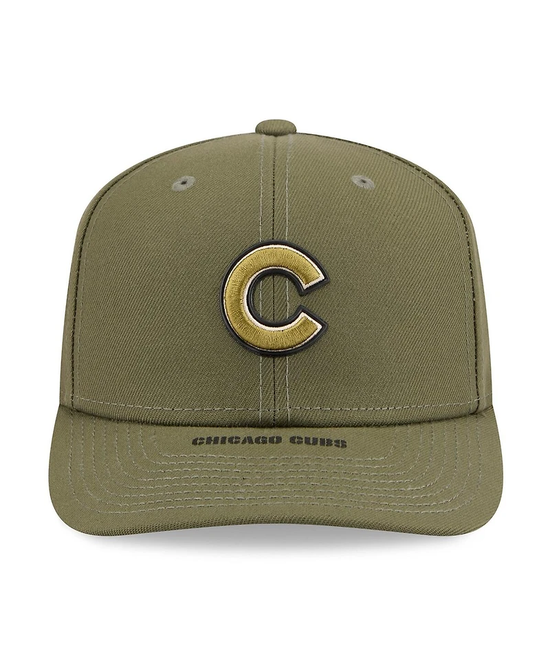 New Era Men's Olive Chicago Cubs 2026 Armed Forces Day 9SEVENTY Adjustable Hat