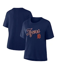 Fanatics Women's Navy Detroit Tigers Lockup Legacy T-Shirt