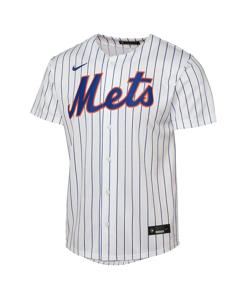 Nike Big Boys and Girls Francisco Lindor White New York Mets Home Replica Player Jersey