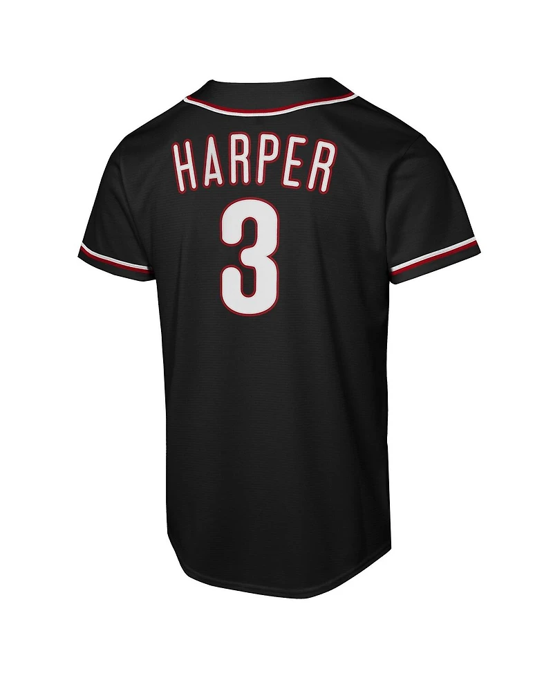 Nike Big Boys and Girls Bryce Harper Black Philadelphia Phillies Fashion Replica Player Jersey