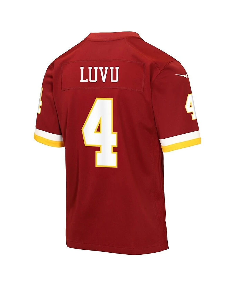 Nike Big Boys and Girls Frankie Luvu Burgundy Washington Commanders Game Jersey