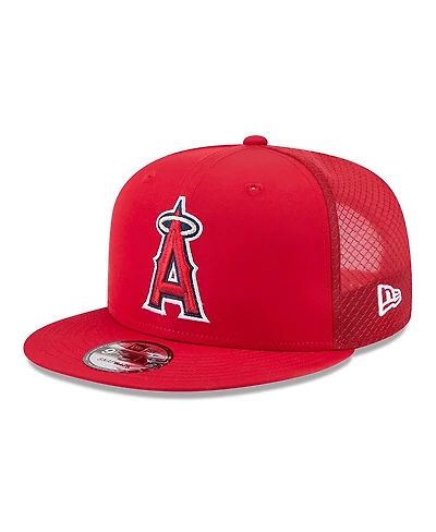 New Era Men's Red Los Angeles Angels 2026 Batting Practice 9FIFTY Snapback Hat