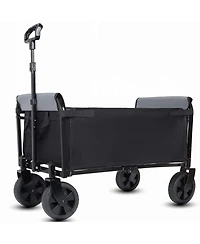 Mondawe 3-in-1 Lightweight Collapsible Utility Carts - Storage Wagon/Trunk Organizer/Pet Wagon w/ 360degree(s) All-Terrain Wheels