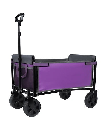 Mondawe 3-in-1 Lightweight Collapsible Utility Carts - Storage Wagon/Trunk Organizer/Pet Storage Wagon w/ 360degree(s) All-Terrain Wheels