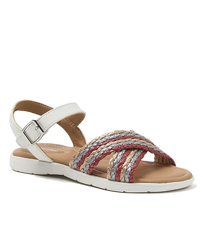 Lands' End Little Girls Easy On Braided Sandals
