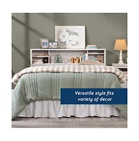 Sauder Dover Edge Full/Queen Bookcase Headboard, Glacier Oak Finish