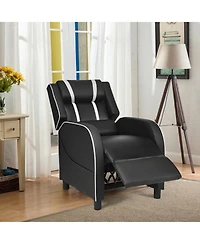 Gouun Massage Gaming Recliner with Retractable Footrest and Lumbar Support