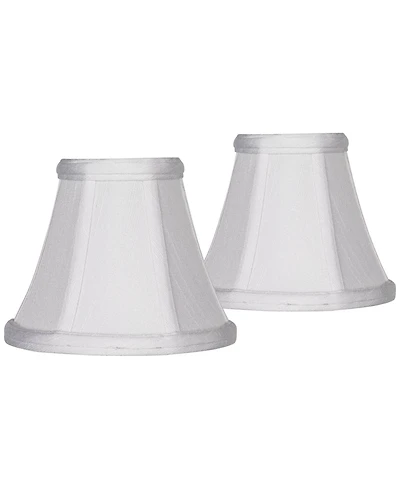 Springcrest Imperial Shade Set of 2 Empire Lamp Shades Fabric Small 3" Top x 6" Bottom x 5" High Candelabra Clip-On Fitting