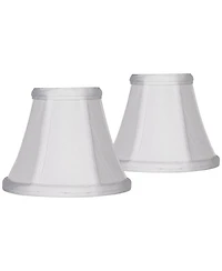 Springcrest Imperial Shade Set of 2 Empire Lamp Shades Fabric Small 3" Top x 6" Bottom x 5" High Candelabra Clip-On Fitting