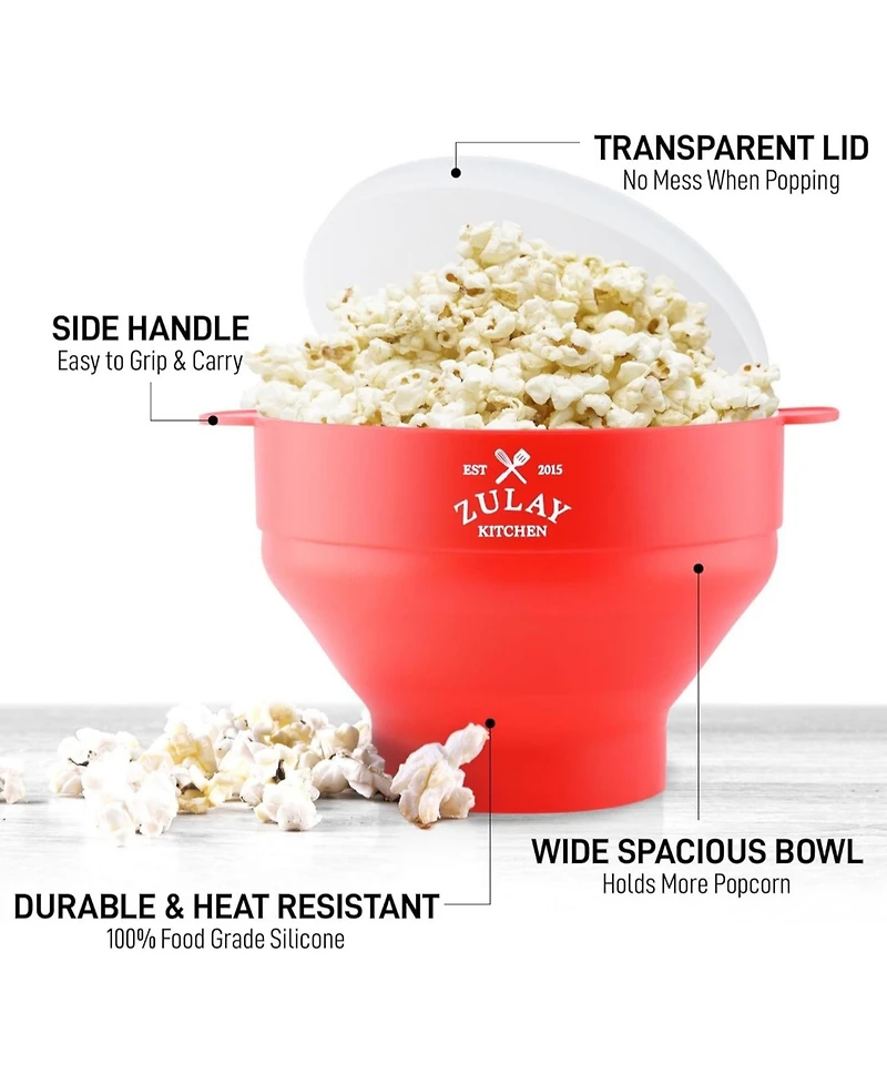 Microwave Popcorn Popper - Bpa Free Silicone Popcorn Popper Microwave Popcorn Bowl