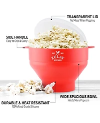 Microwave Popcorn Popper - Bpa Free Silicone Popcorn Popper Microwave Popcorn Bowl