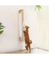 Aronkl Cat Wall Scratcher 60 Tall Mounted Kitten Sturdy Sisal Climbing Tree For Indoor Large Cats