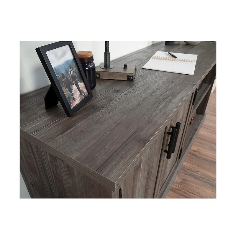 Sauder Aspen Post Commercial Office Credenza, Pebble Pine finish