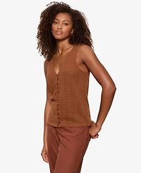 Sanctuary Women's No Rush Button-Front Sleeveless Tank Top