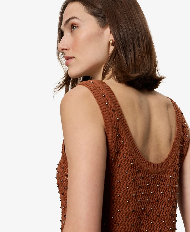 Sanctuary Women's Dune Studded Scoop Neck Sweater