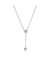 Pre-Owned Tiffany & Co Sterling Silver Diamond Diamond By The Yard Lariat Necklace