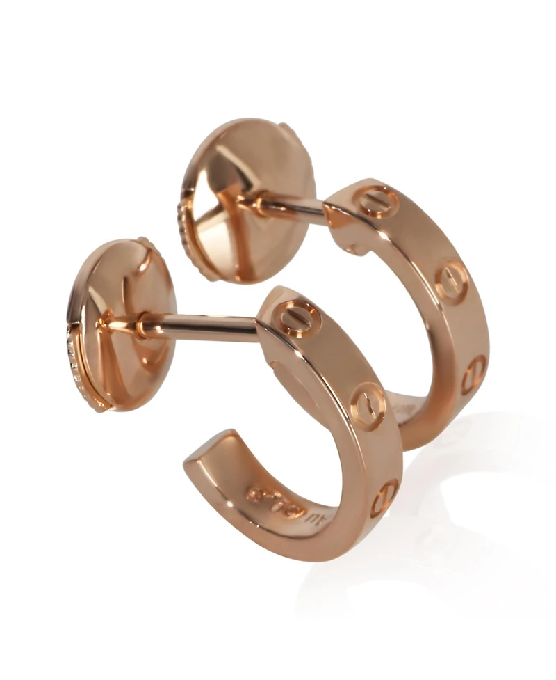 Pre-Owned Cartier Rose Gold Small Model Love Hoop Earrings