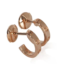 Pre-Owned Cartier Rose Gold Small Model Love Hoop Earrings
