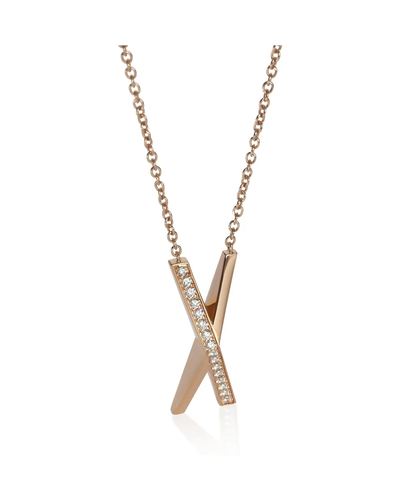 Pre-Owned Tiffany & Co Rose Gold Diamond Atlas X Pendant