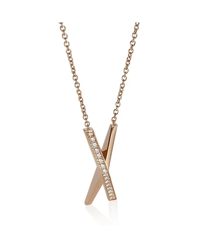 Pre-Owned Tiffany & Co Rose Gold Diamond Atlas X Pendant