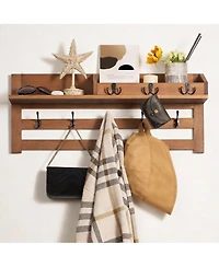 Yigii Solid Pine Wood Wall Organizer