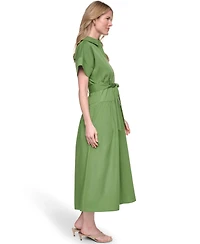 Jessica Howard Women's Cotton Poplin Shirt Dress