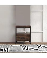 homfan Standing Jewelry Armoire with Full-Length Mirror, Rotating Base, Lockable Storage and Suede Lining