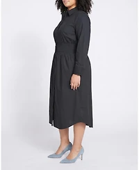Universal Standard Plus Hamptons Smocked Shirtdress