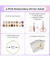 Gnuadz Embroidery Kit Adult Beginner Religion Pattern Hand Stitching Diy Sewing Box