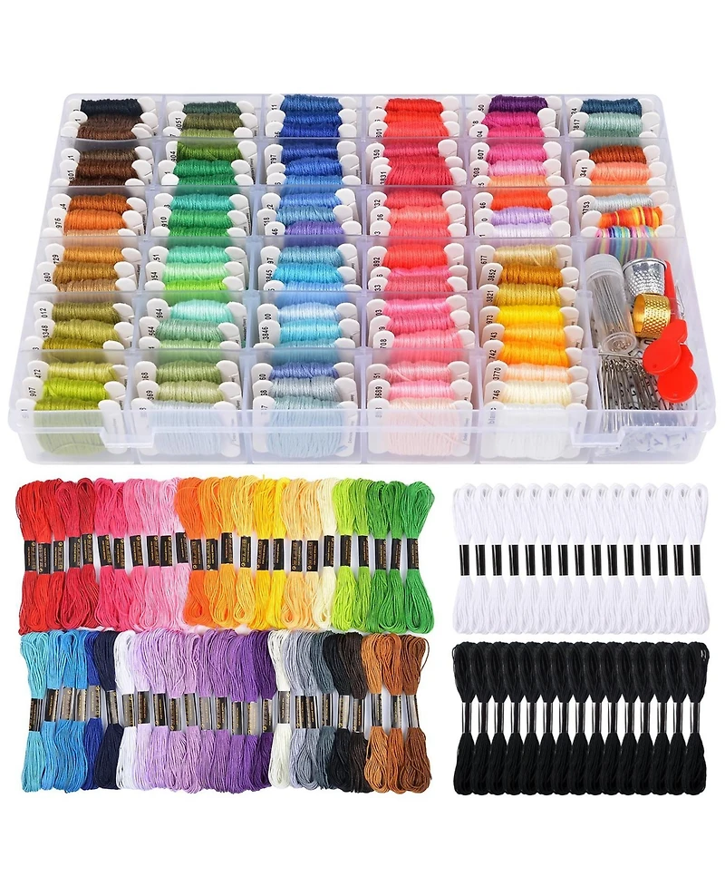 Gnuadz 52pieces Embroidery Floss Kit Beads Tools Friendship Bracelet Diy