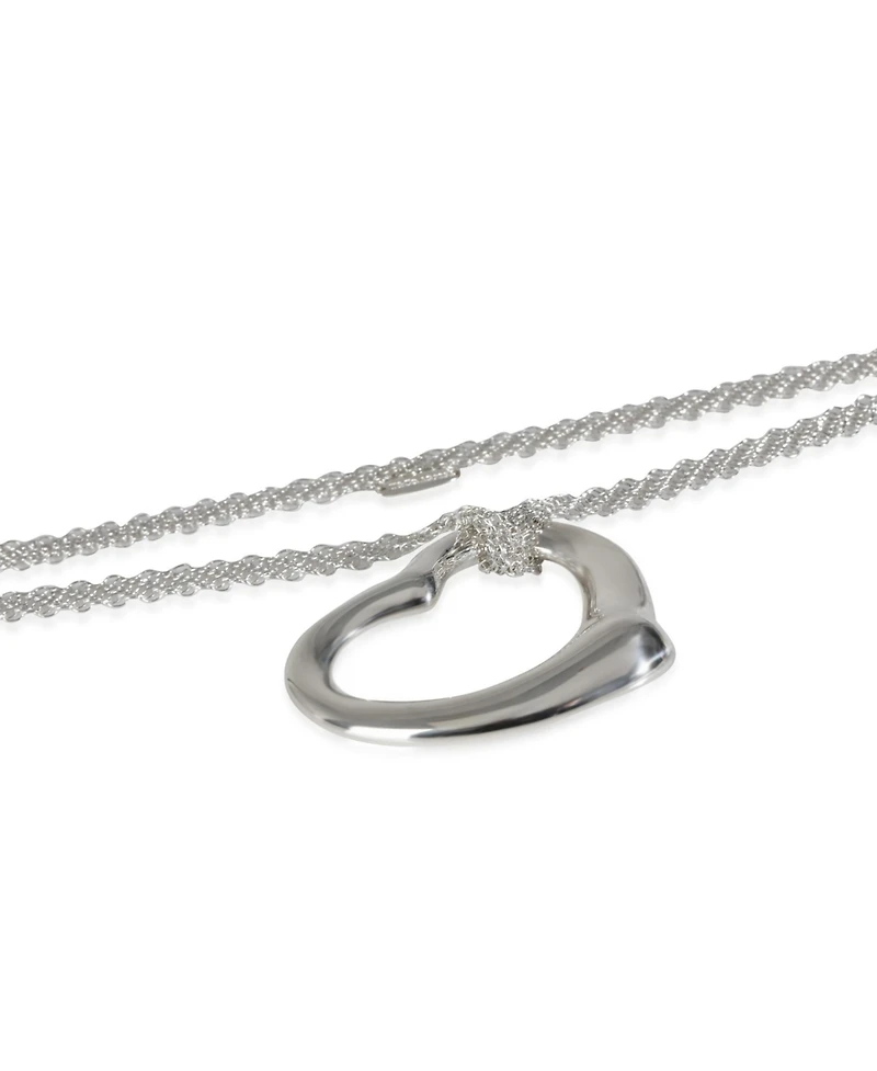 Pre-Owned Tiffany & Co Sterling Silver Elsa Peretti Open Heart Pendant