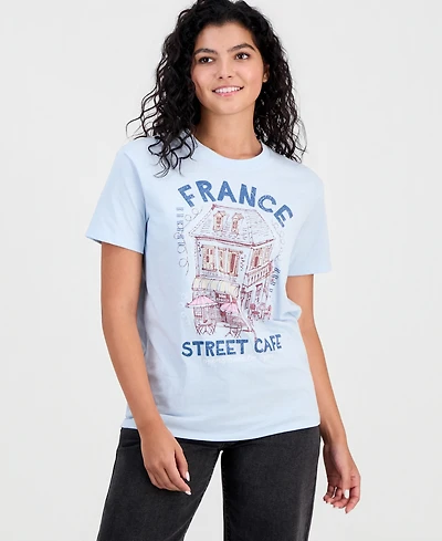 Self Esteem Juniors' France Street Cafe T-Shirt