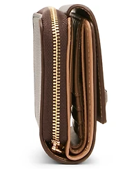 Anne Klein Tortoise Chain Link Trifold Wallet