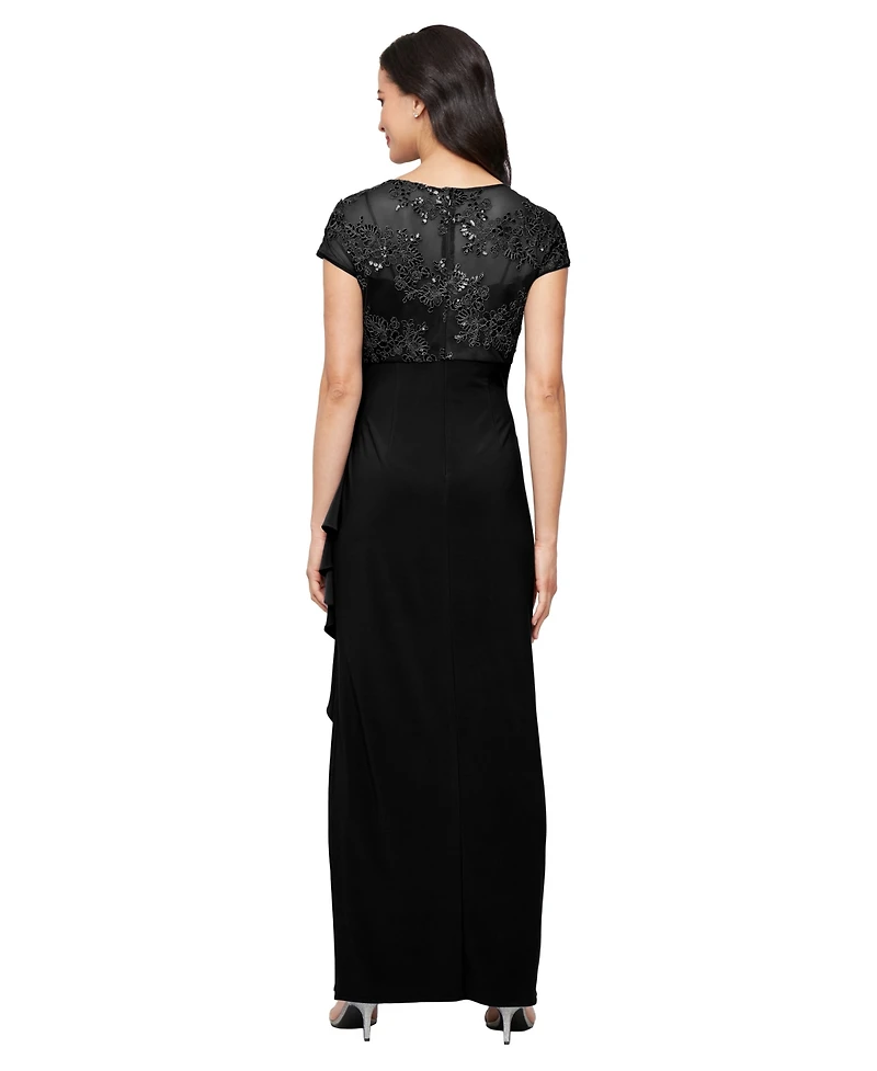 Alex Evenings Women's V Neck Empire Waist Dress