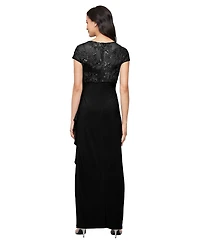 Alex Evenings Women's V Neck Empire Waist Dress