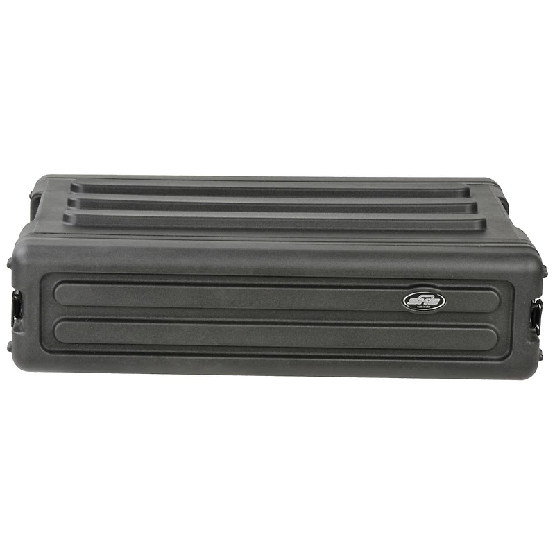 Skb 2U Roto-Molded Shallow Rack Case with Steel Rails