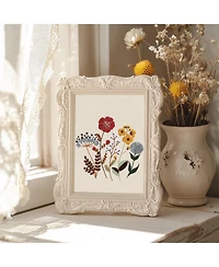 Gnuadz 4 Sets Floral Embroidery Kit Beginner Flower Pattern Practice Set